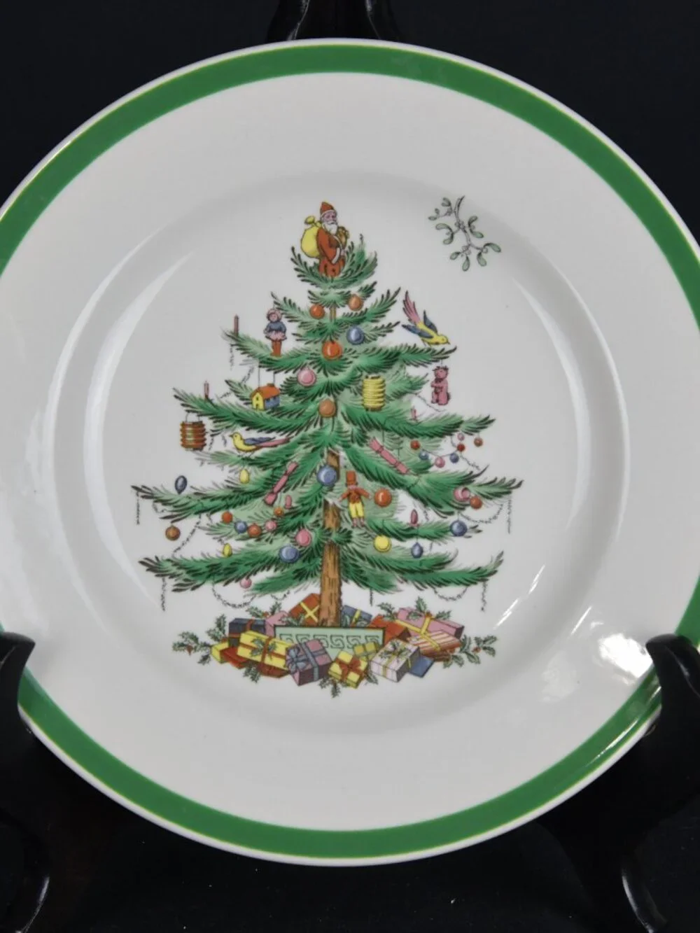 Spode Christmas Tree Salad Plates 8